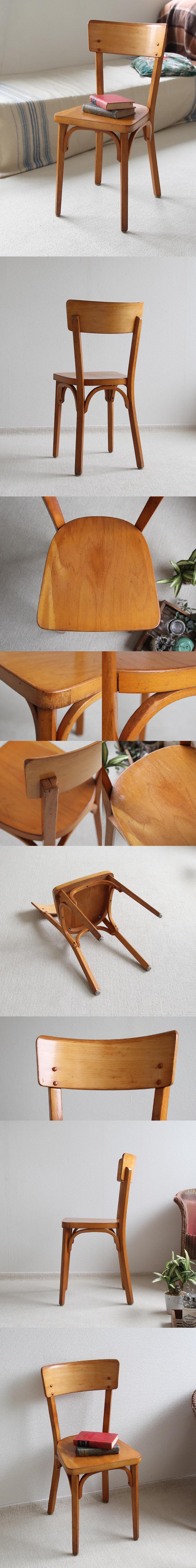 フランス アンティーク ベントウッドチェア/曲げ木椅子/キッチンチェア【カフェなどでよく見かけるシンプルチェア】Y-001