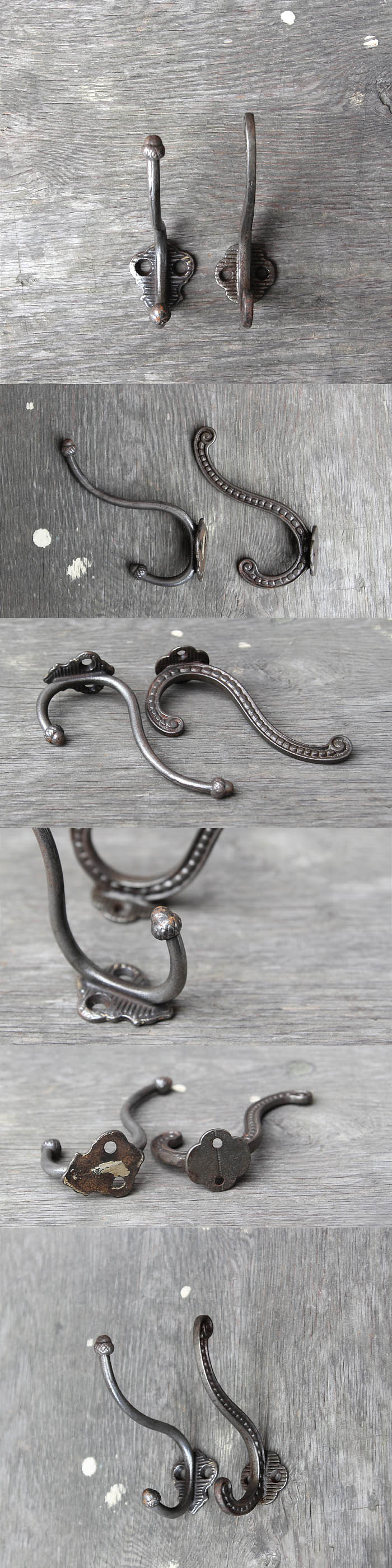 イギリス アンティーク雑貨 アイアン ウォールフック 2個セット
