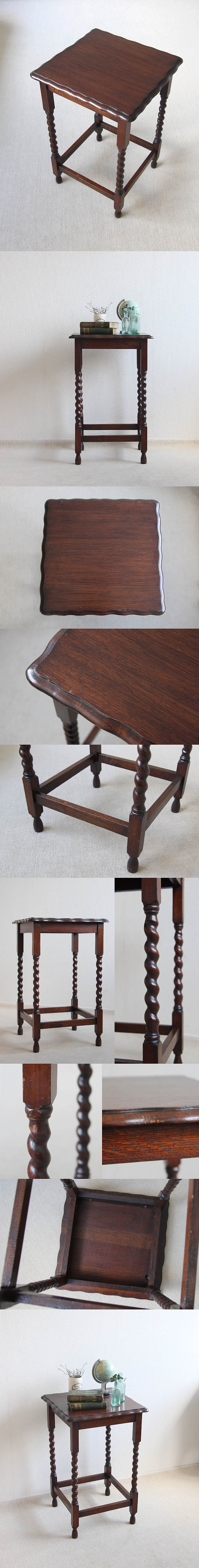 イギリス アンティーク オケージョナルテーブル 家具 飾り台 作業台 店舗什器 「オーク材」K-173