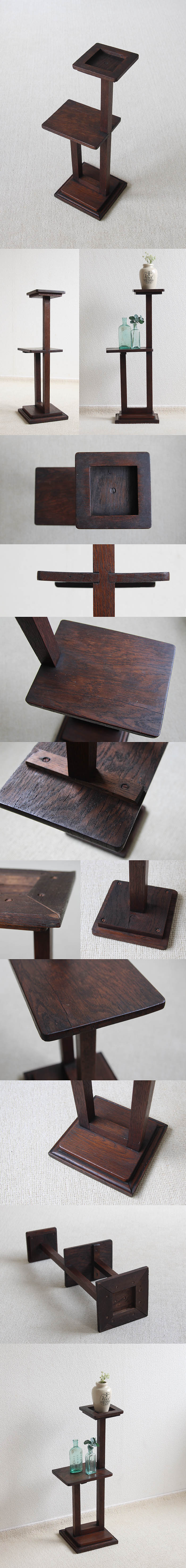 イギリス アンティーク スモーカーズスタンド オーク 花台 飾り台 インテリア 家具 店舗什器 K-277