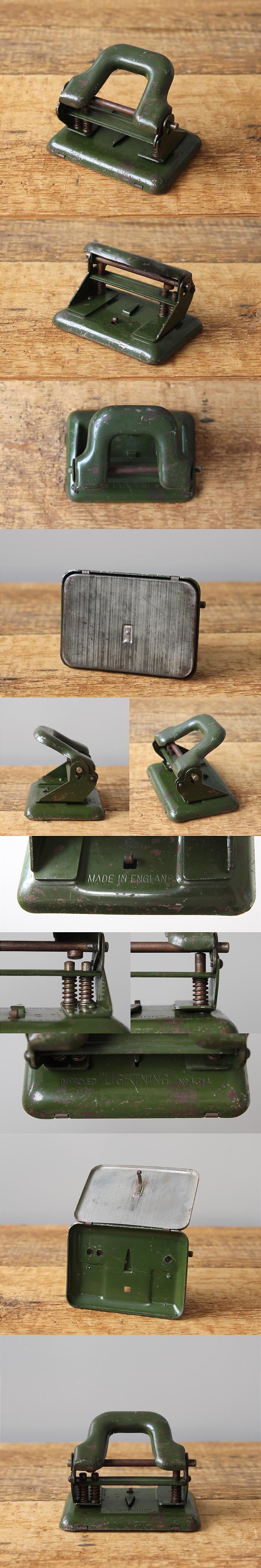 イギリス アンティーク ペーパーパンチ 文具 穴あけパンチ インテリア 雑貨 店舗什器 K-472