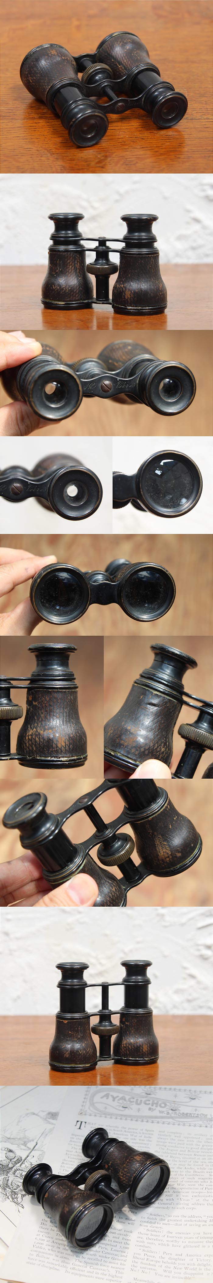 イギリス アンティーク オペラグラス 古い双眼鏡 オブジェ インテリア 雑貨 店舗什器 K-710