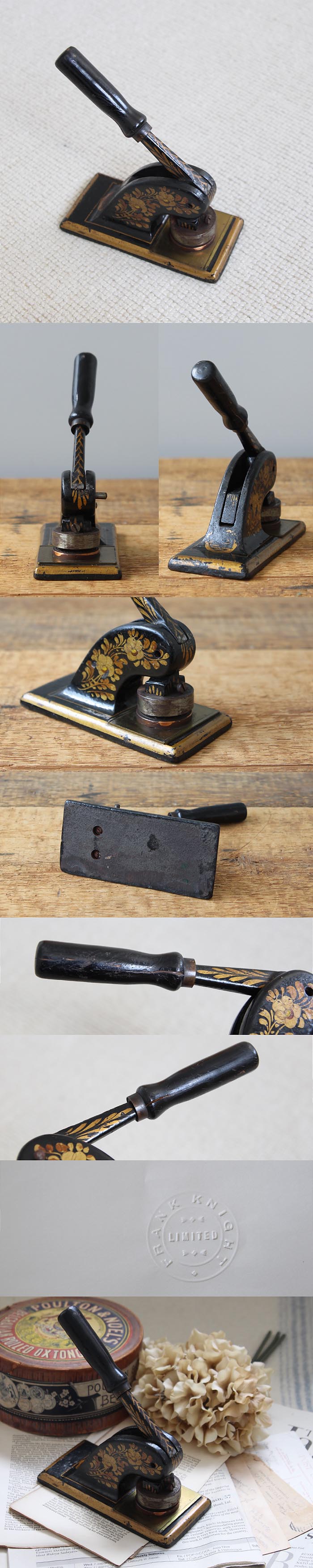 イギリス アンティーク エンボッサ― スタンプ判子 スタンパー インテリア ディスプレイ 雑貨 K-716