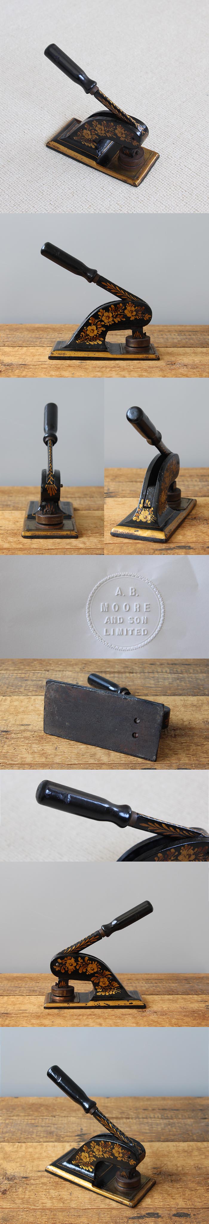 イギリス アンティーク エンボッサ― スタンプ判子 スタンパー インテリア ディスプレイ 雑貨 K-718