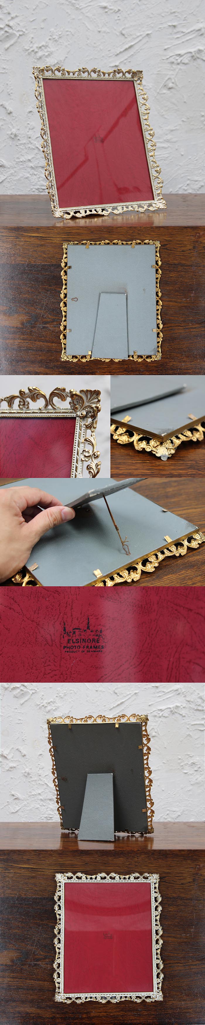 デンマーク製 フォトフレーム 写真立て アンティーク インテリア 店舗什器 ディスプレイ ビンテージ 雑貨 K-753