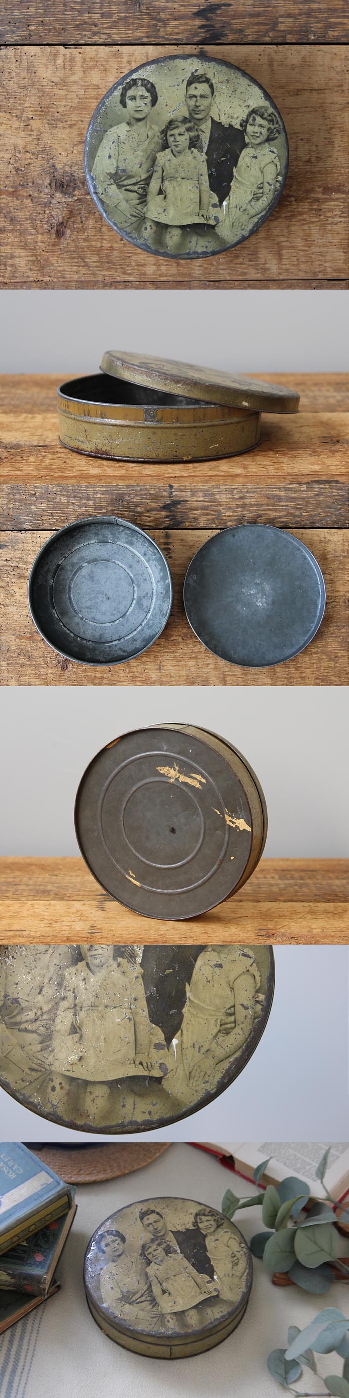 イギリス アンティーク ビスケット缶 イギリス王室記念 ブリキ缶 インテリア 店舗什器 ディスプレイ ビンテージ 雑貨 K-794