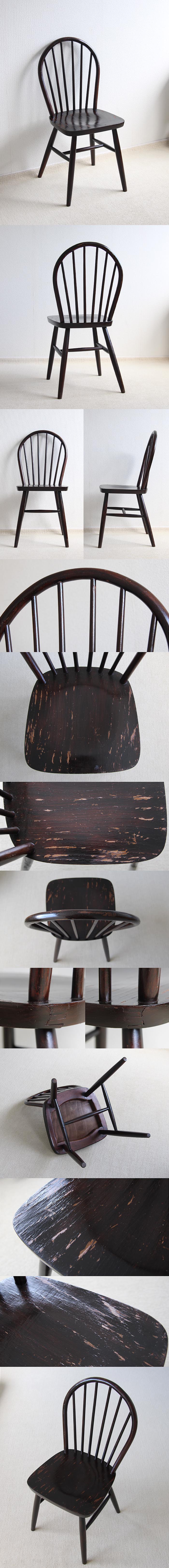 イギリス ヴィンテージ フープバックチェア 木製椅子 ダイニングチェア インテリア 店舗什器 ディスプレイ 家具 K-817