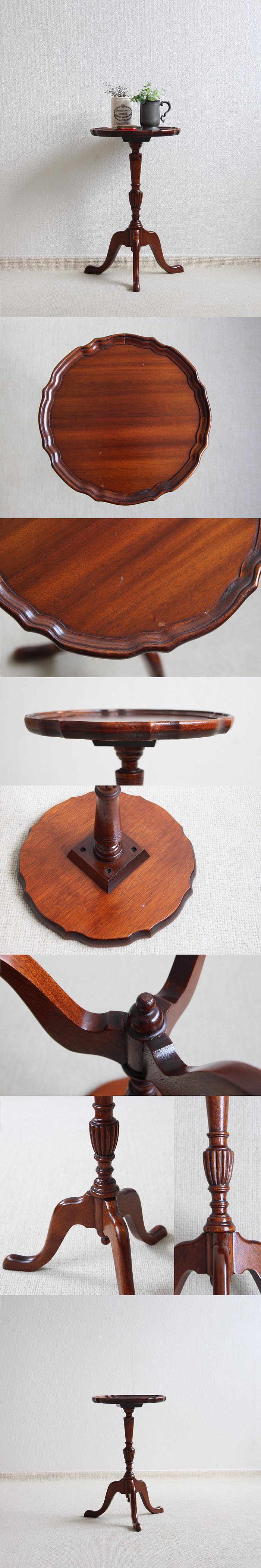 イギリス アンティーク調 ワインテーブル トライポッド 花台 インテリア 店舗什器 ディスプレイ ビンテージ 家具 K-825