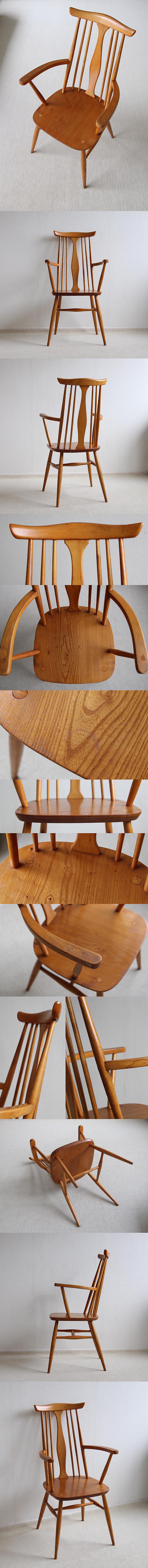 イギリス ヴィンテージ アームチェア ダイニングチェア 木製椅子 インテリア 店舗什器 ディスプレイ 家具 K-866