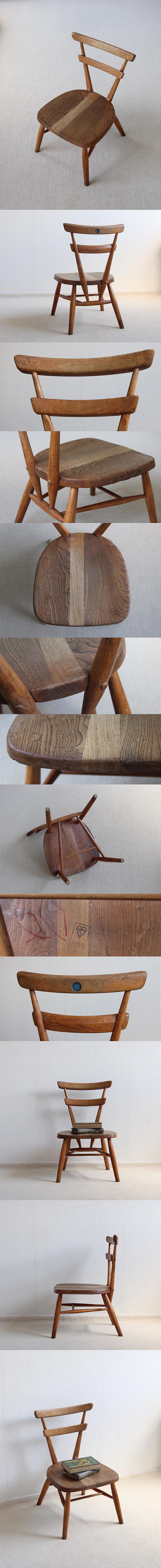 イギリス アンティーク ERCOL（アーコール）スクールチェア 学校椅子 インテリア 店舗什器 ディスプレイ 家具 K-876
