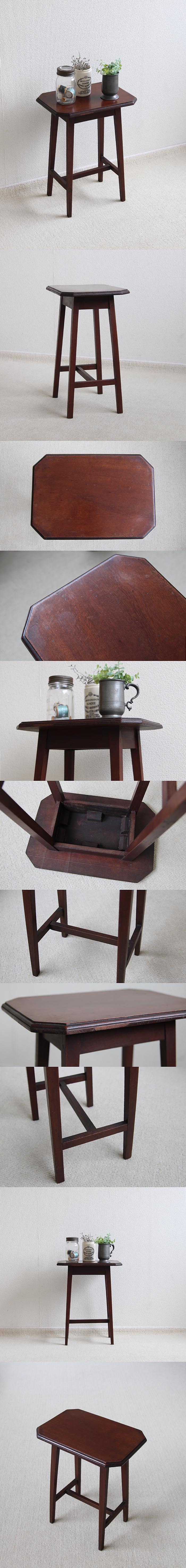 イギリス アンティーク 小さなサイドテーブル 木製ミニテーブル インテリア 店舗什器 ディスプレイ 家具 K-879