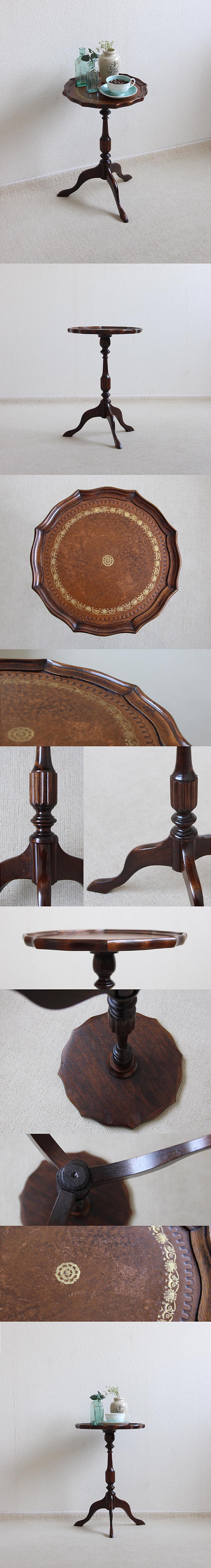 イギリス アンティーク レザートップワインテーブル 革張り天板 インテリア 店舗什器 ディスプレイ ビンテージ 家具 K-890