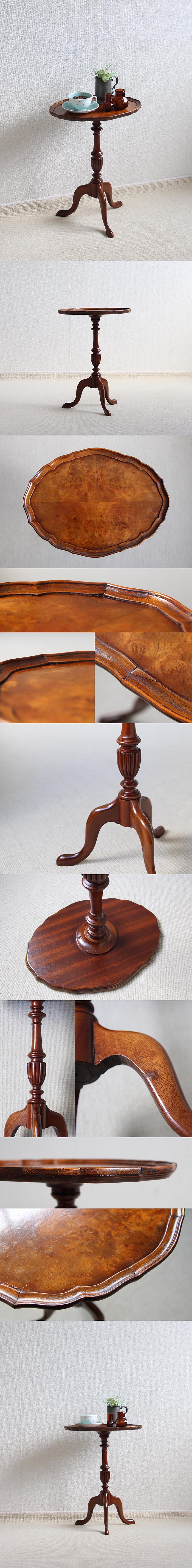 イギリス アンティーク ワインテーブル ウォールナット 飾り台 トライポッド インテリア 店舗什器 ディスプレイ 家具 K-897