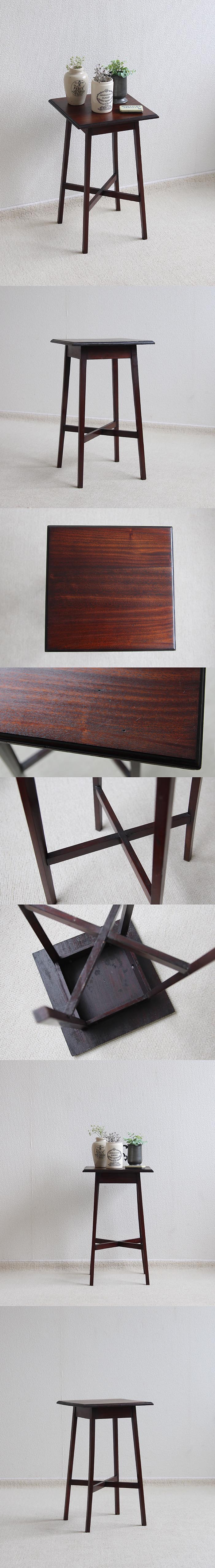 イギリス アンティーク サイドテーブル 木製 ミニテーブル 花台 インテリア 店舗什器 ディスプレイ 小さな家具 K-906