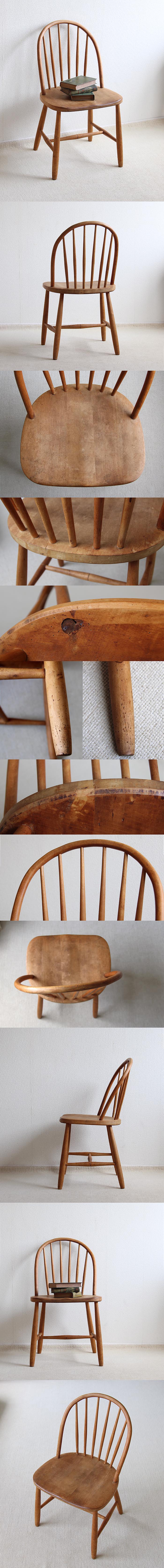 イギリス アンティーク ウィンザーチェア フープバック 木製椅子 インテリア 店舗什器 ディスプレイ ビンテージ 家具 K-939