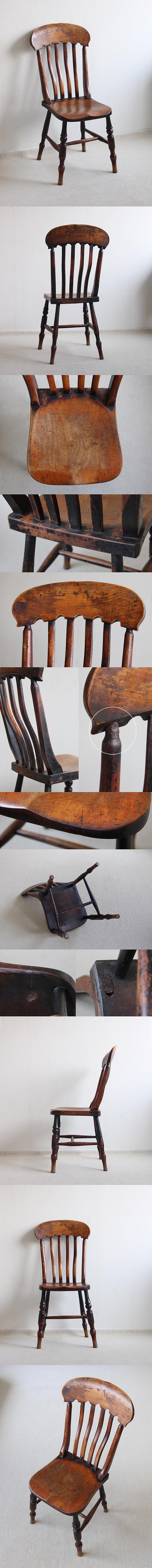 イギリス アンティーク ラスバックチェア K-940