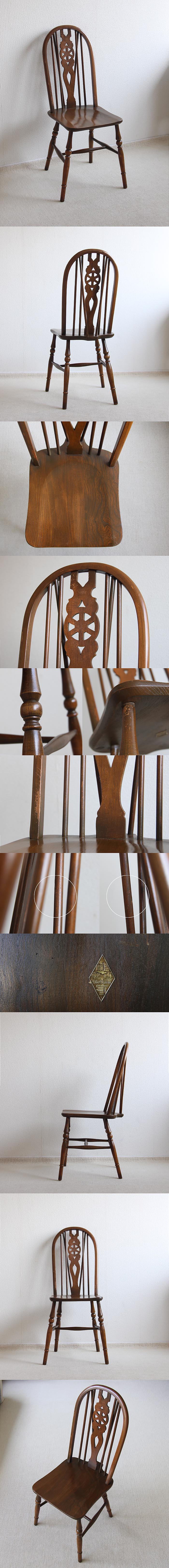 イギリス アンティーク調 Old Charm ホイールバックチェア 椅子 インテリア 店舗什器 ディスプレイ ビンテージ 家具 K-943