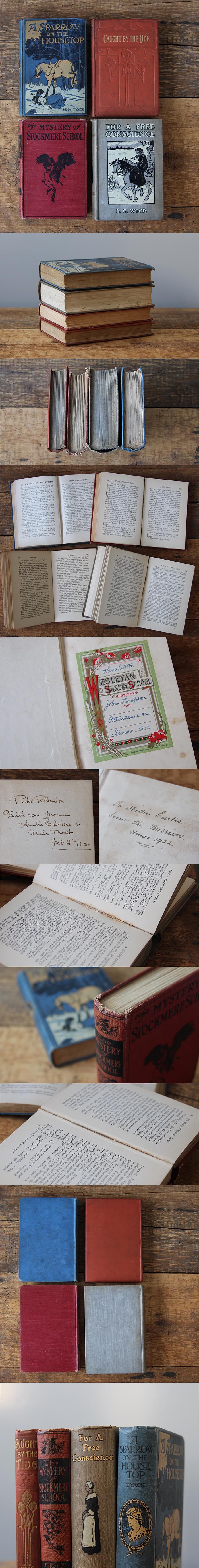 イギリス アンティークブック 4冊セット 本 古書 洋書 インテリア 雑貨 店舗什器「For A Free Conscience」K-976