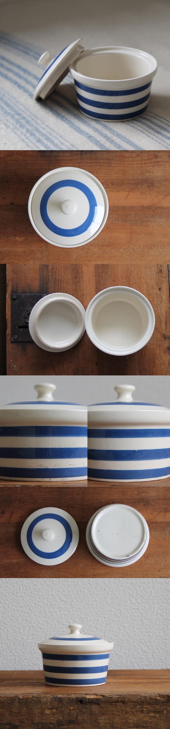 イギリス アンティーク 陶器キャニスター/コーニッシュウェア/食器