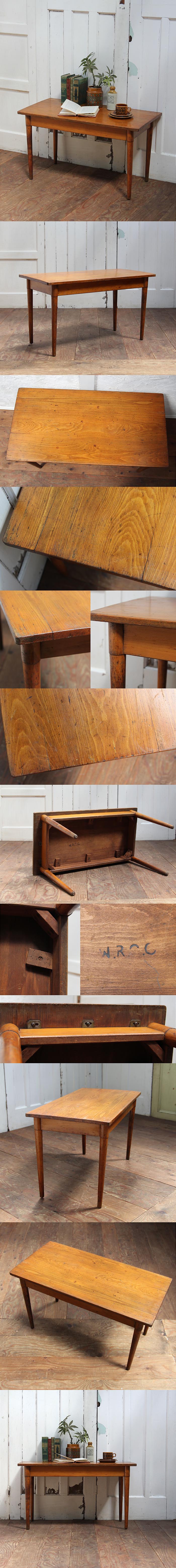 イギリス アンティーク スクールデスク 机 ディスプレイ台 木製