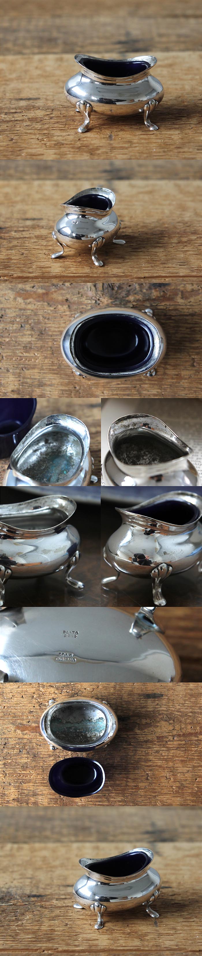 イギリス アンティーク シルバープレート ソルトディッシュ スパイス