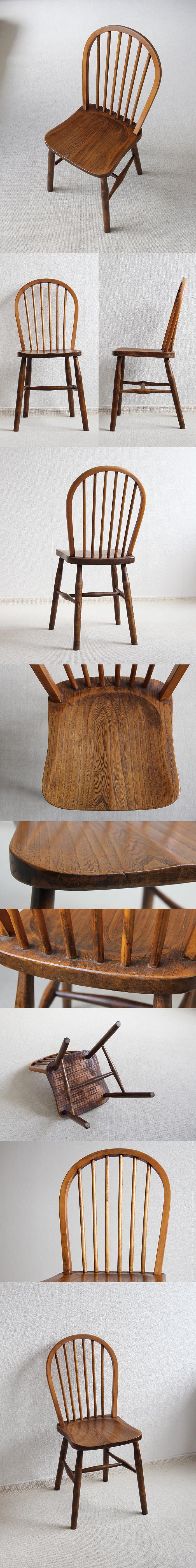 イギリス アンティーク フープバックチェア キッチンチェア 木製椅子