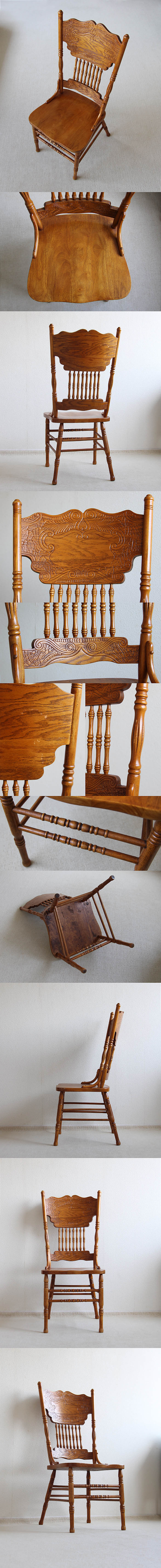 Shin-Lee ダイニングチェア 木製椅子 インテリア オーク 家具 アジアン カントリー 店舗什器「ハイバックチェア」Q-044