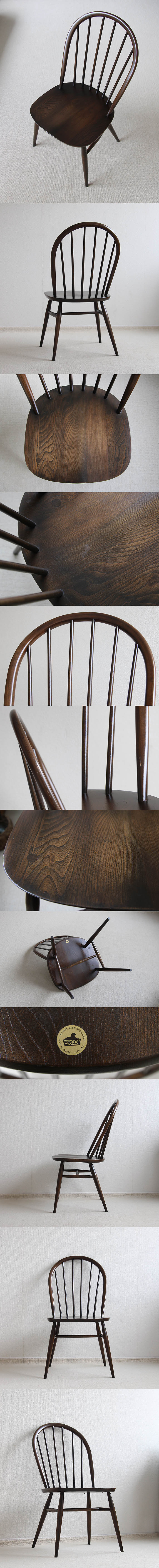 イギリス ヴィンテージ アーコール (ERCOL) フープバックチェア インテリア 家具 店舗什器「ウィンザーチェア」Q-057