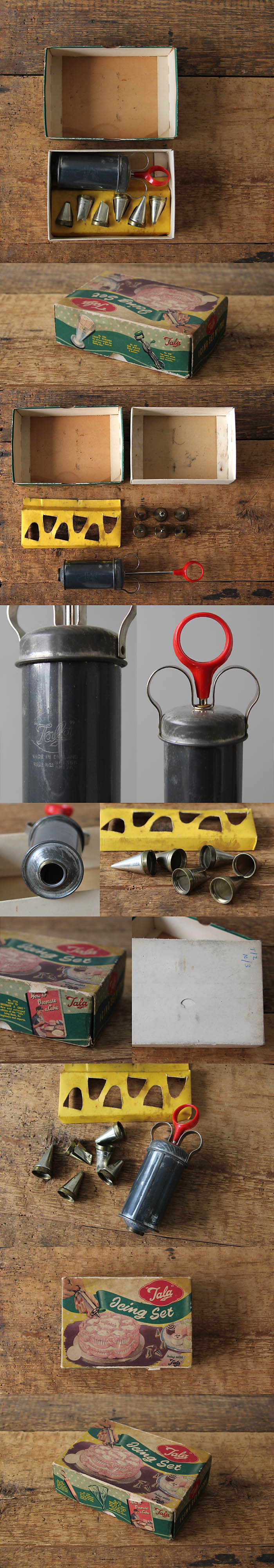 イギリス アンティーク Tala アイシングセット 絞り器 タラ インテリア ディスプレイ 店舗什器「キッチンウェア」Q-096