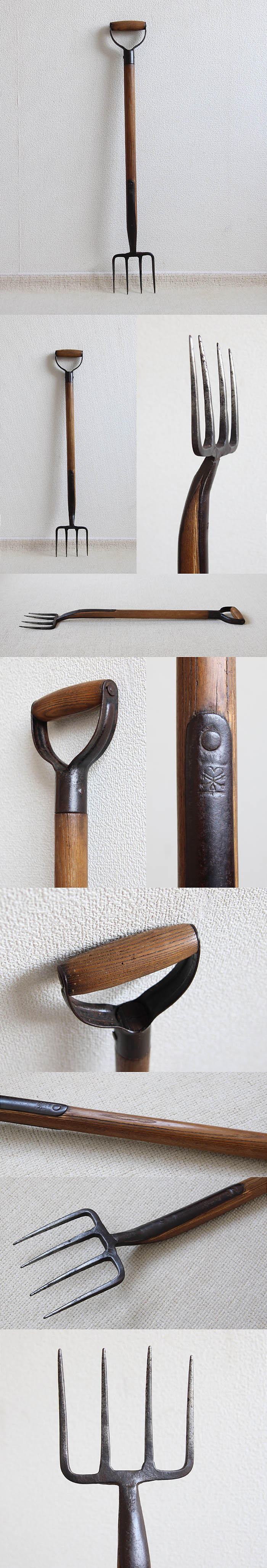 イギリス アンティーク ガーデンフォーク インテリア 園芸用具 雑貨 店舗什器「ガーデンオーナメント」Q-147