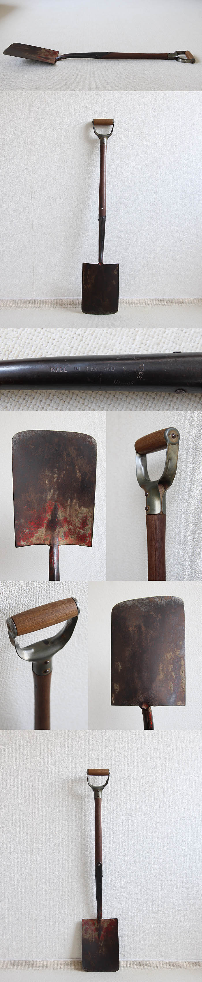 イギリス アンティーク スコップ シャベル インテリア 園芸用具 雑貨 店舗什器「ガーデンオーナメント」Q-148