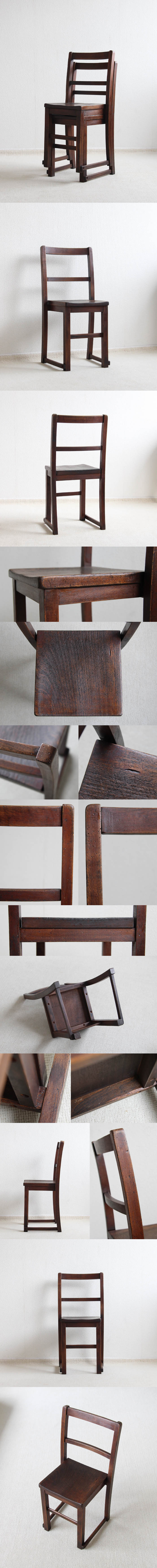 イギリス アンティーク スクールチェア 学校椅子 チャイルドチェア インテリア 家具 店舗什器「スタッキング可能」Q-182