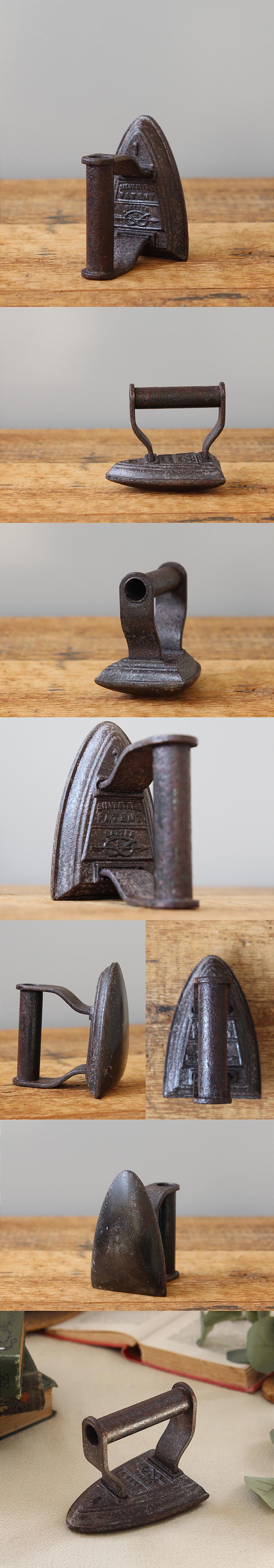 イギリス アンティーク SALTER 鉄製アイロン アイアン ブロカント エンボス文字 ソルター 店舗什器「ドアストッパー」Q-200