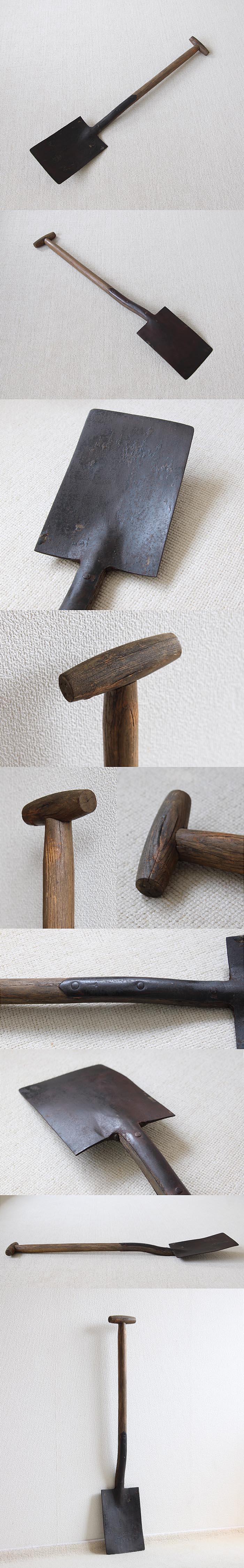 イギリス アンティーク ガーデンスコップ シャベル インテリア 雑貨 ディスプレイ 店舗什器「ガーデンオーナメント」Q-205