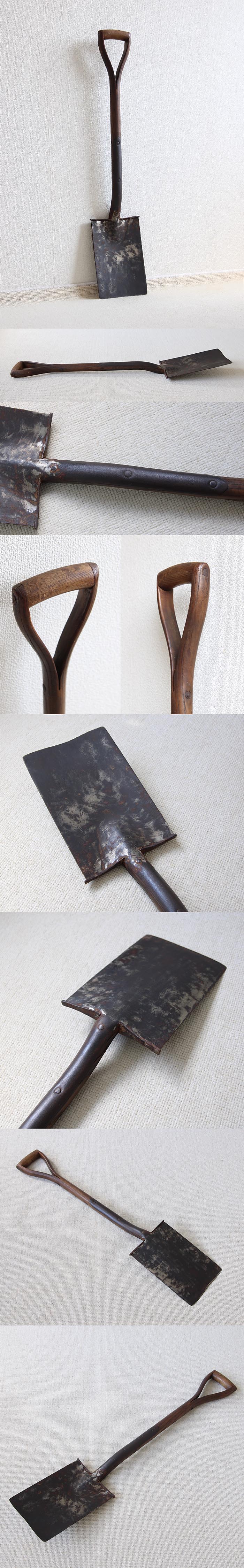 イギリス アンティーク ガーデンスコップ シャベル インテリア 雑貨 ディスプレイ 店舗什器「ガーデンオーナメント」Q-206