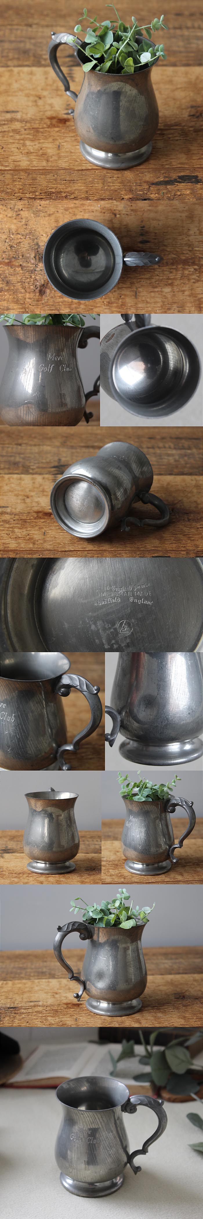 イギリス ヴィンテージ ピューター タンカード マグカップ インテリア雑貨 アンティーク 店舗什器【Mere Golf Club】Q-233