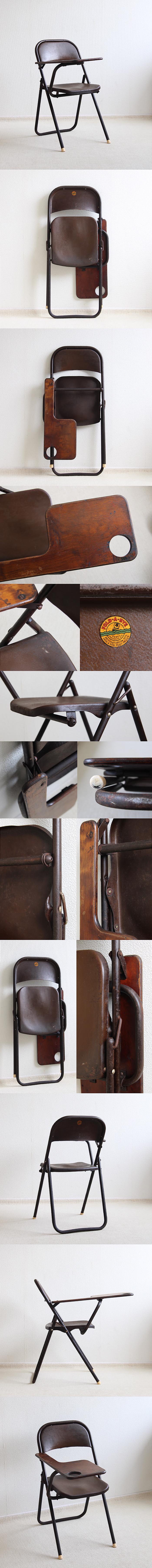 イギリス アンティーク フォールディングチェア FOLD-A-BYE 木製 家具 インテリア ヴィンテージ 店舗什器【折りたたみ椅子】Q-270