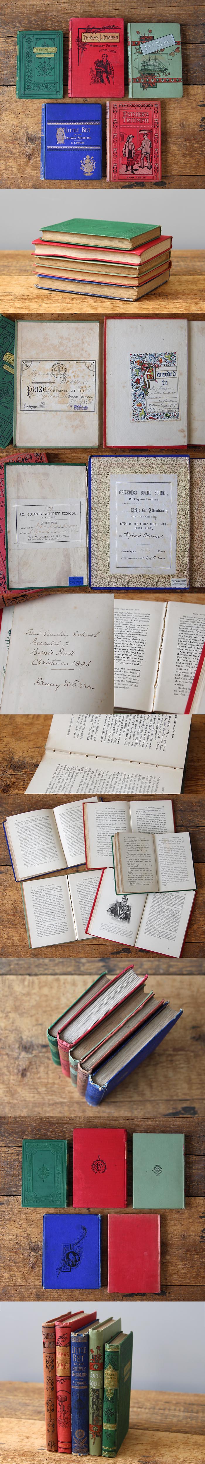 イギリス アンティークブック 5冊セット 古書 インテリア雑貨 洋書 児童書 ディスプレイ【Frank Martin】Q-271