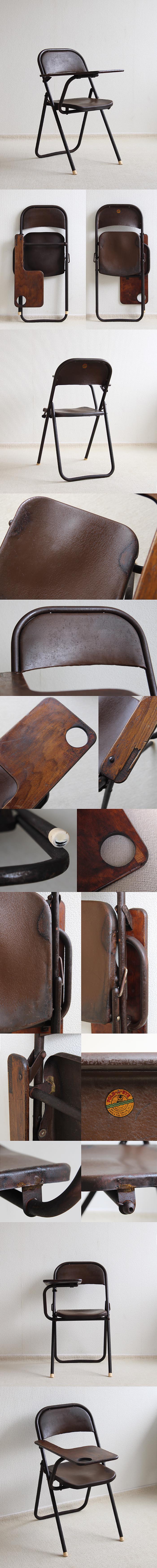 イギリス アンティーク フォールディングチェア FOLD-A-BYE 木製 家具 インテリア ヴィンテージ 店舗什器【折りたたみ椅子】Q-277