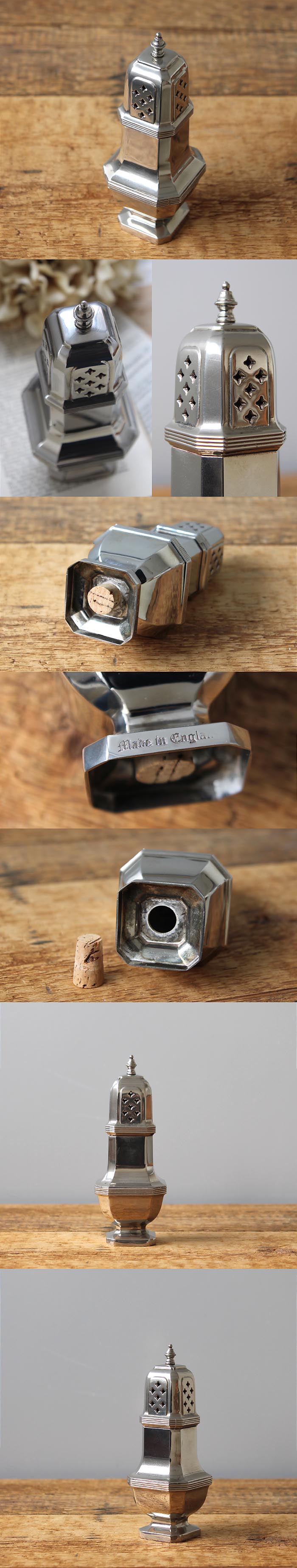 イギリス アンティーク シルバープレート シュガーシェイカー 銀メッキ インテリア 雑貨 店舗什器【シュガーキャスター】Q-283