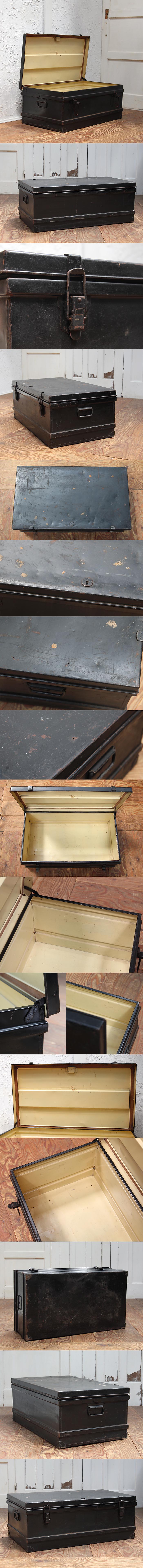 イギリス アンティーク ツールボックス トラベルチェスト 工具箱 インテリア ヴィンテージ 店舗什器【インダストリアル】Q-289
