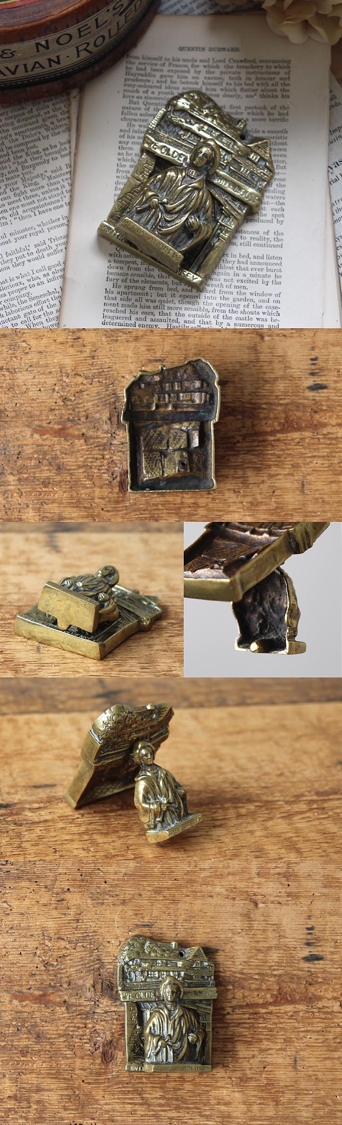 イギリス アンティーク ブラス ドアノッカー 真鍮製 雑貨 オブジェ 金物 インテリア 店舗什器「Ye Olde Mint House」Q-410