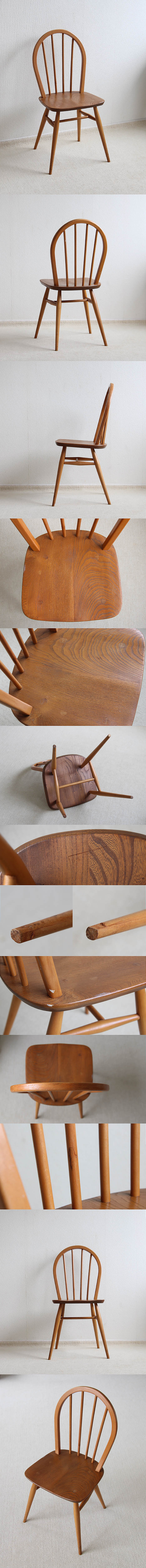 イギリス ヴィンテージ アーコールチェア ercol 木製椅子 エルム材 家具 インテリア 店舗什器 「フープバックチェア」 Q-640