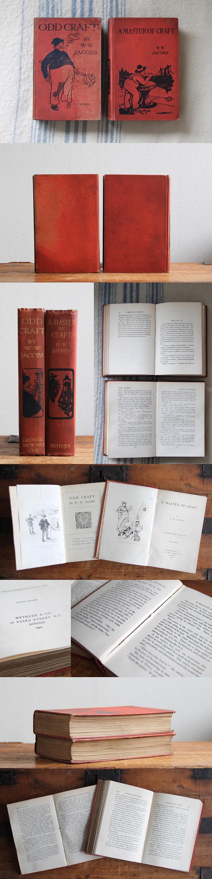 イギリス アンティークブック2冊セット/古本/古書/洋書/インテリア雑貨/書籍/ディスプレイ【A MASTER OF CRAFT】S-145