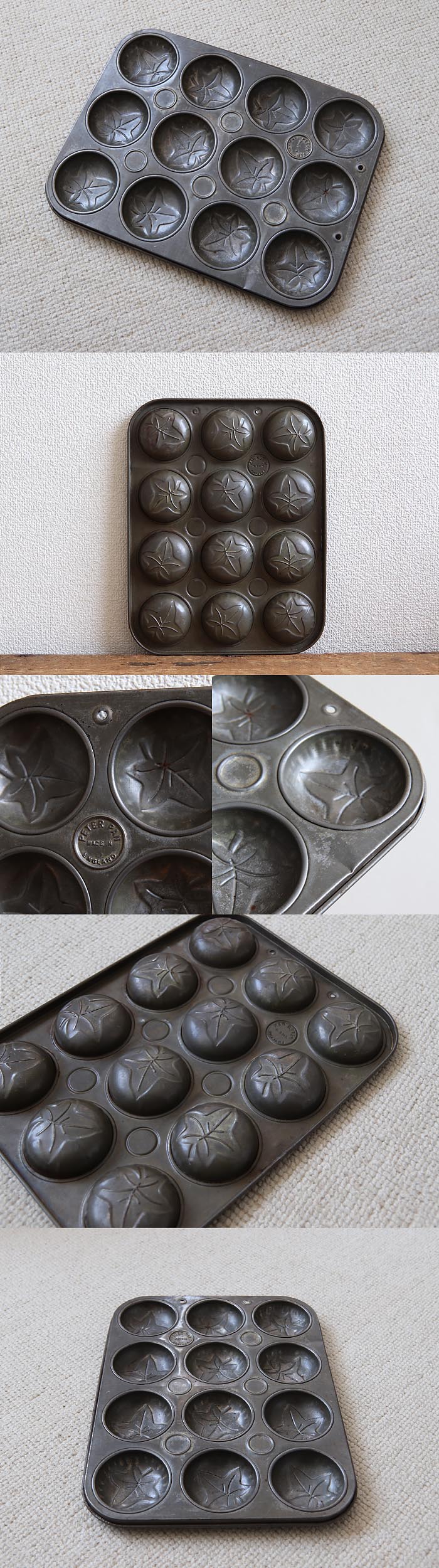 イギリス アンティーク ベーキングティン/焼き型/菓子型/キッチンツール/雑貨/ディスプレイ/ブリキ【Peter Pan】S-945