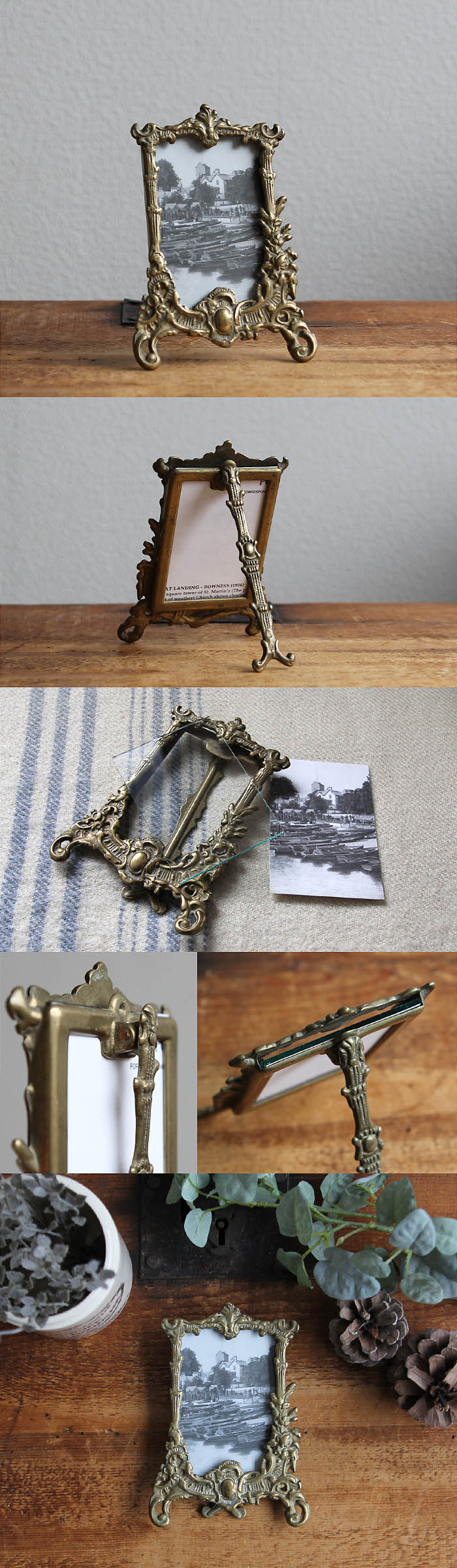 イギリス アンティーク フォトフレーム 写真立て ブラス 真鍮製