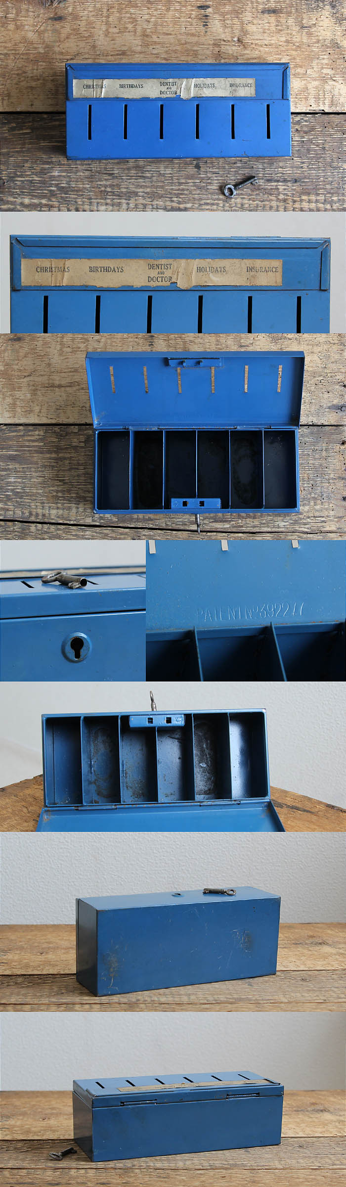 イギリス アンティーク 鍵付き スリフトボックス 貯金箱 THRIFT BOX キャッシュボックス V-241