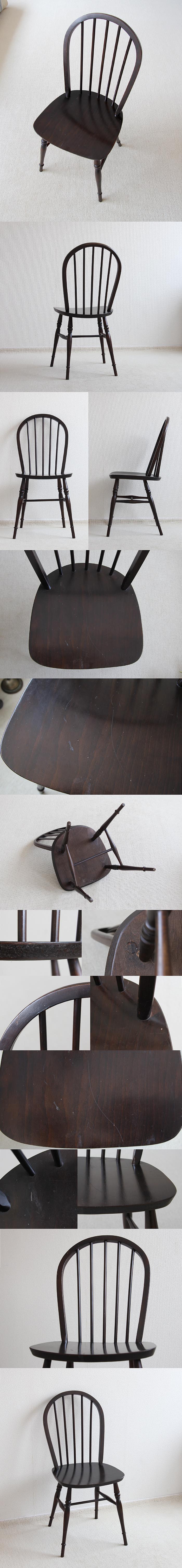 イギリス ヴィンテージ キッチンチェア 木製椅子 英国 家具「フープバックチェア」V-437