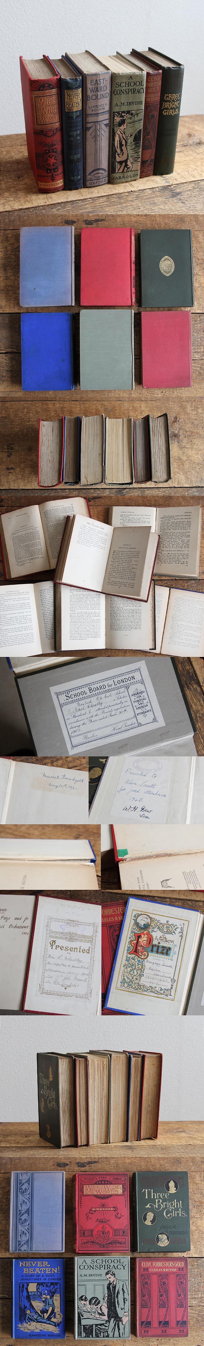 イギリス アンティークブック 6冊セット 古本 インテリア雑貨 ディスプレイ「雰囲気パーフェクト」V-498