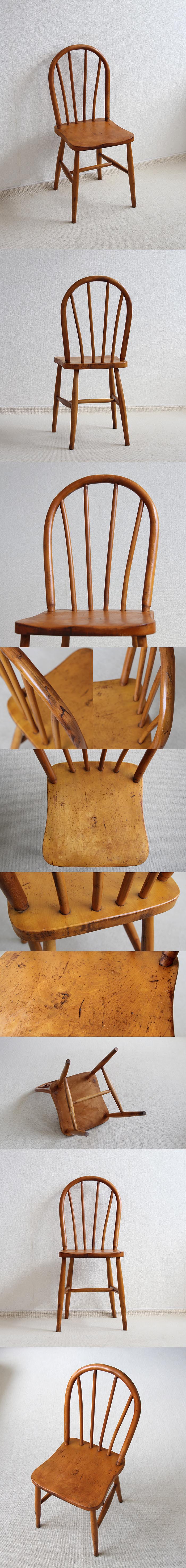 イギリス ヴィンテージ キッチンチェア 木製椅子 英国 家具「フープバックチェア」V-559